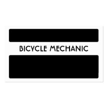 Black white bicycle mechanic business cards
