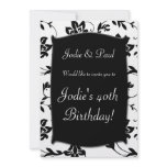 Black & White - Birthday Party Invitation