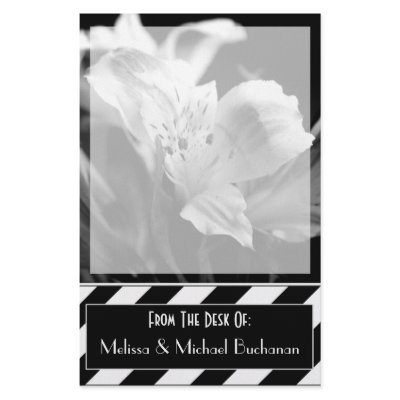 Black & White Blank Iris Personalized Stationery by SialiciousStationary