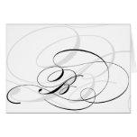 Black & White Calligraphy Initial B Monogram Cards