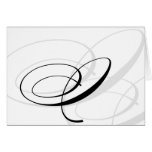 Black & White Calligraphy Initial I Monogram Cards