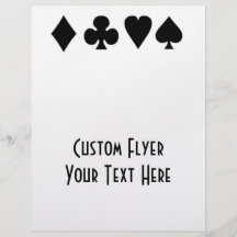 Black & White  Card Suits 1 Full Colour Flyer