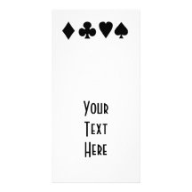 Black & White  Card Suits 1 Photo Greeting Card