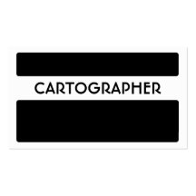 Black white Cartographer business cards