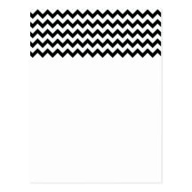 Black White Chevrons Postcard