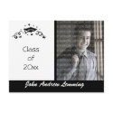 Black & White classic graduation photo template postcards