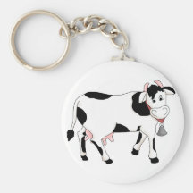 Black & White Cow Keychains