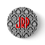 Black & White Damask buttons