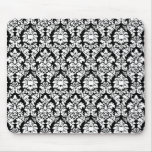 Black & White Damask Mousepad