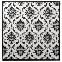 Black White Damask Napkins napkins