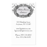 Black & White Damask Style Vertical Business Card