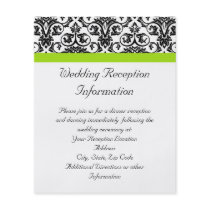 Black/White Damask w/Chartreuse Green Accent Strip Custom Flyer