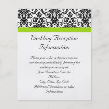 Black/White Damask w/Chartreuse Green Accent Strip Custom Flyer