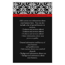Black/White Damask w/ Ravishing Red Accent Personalized Flyer