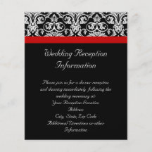 Black/White Damask w/ Ravishing Red Accent Flyers