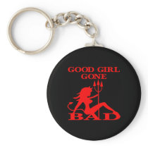 Black White Devil Good Girl Gone Bad Key Chain