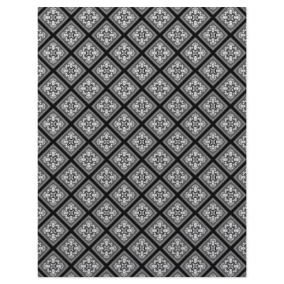 Black & White Diamond Clusters Scrapbook Paper by bendoodlyn