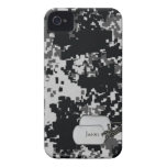 Black & White Digital Camouflage iPhone 4 Case