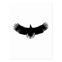 Black & White Eagle Silhouette Postcards