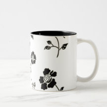 Black & White Floral Mug