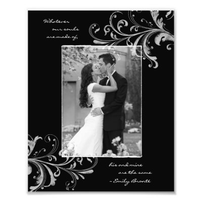 Black White Floral Template Photographic Print by wasootch