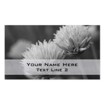 Black White Flower Pair Business Card
