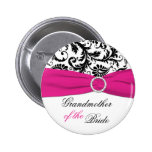 Black, White, Fuchsia Grandmother of the Bride Pin
