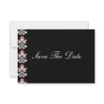 Black/White/Fushia Save the Date Wedding Personalized Announcement