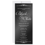 Black & white gala ball dance corporate tea length custom announcement