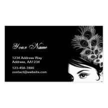 Black & White Girl Business Card