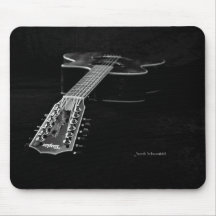 Black & White Guitar Mouse Pads