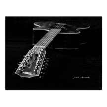 Black & White Guitar Postcards