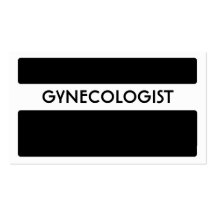Black white gynecologist business cards