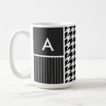 Black & White Houndstooth Mugs