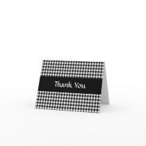 Black/White Houndstooth Stylish Fashion Designer Greeting Cards