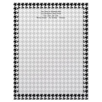 Black/White Houndstooth Stylish Fashion Designer Custom Letterhead
