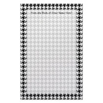 Black/White Houndstooth Stylish Fashion Designer Stationery