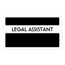 Black white legal assistant business cards