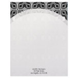 black white personalized letterhead