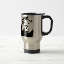 Black & White Lion Mugs