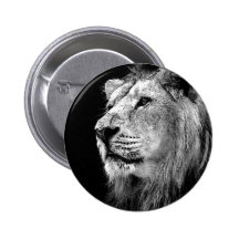 Black & White Lion Pin