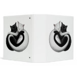 Black & White Love Cats Avery Binder
