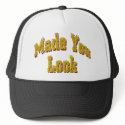 BLack & White Made You Look logo cap hats