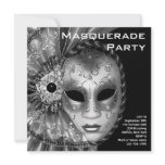 Black White Masquerade Party invitations
