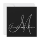 Black White Monogram 2013 Wedding Invitations