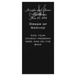 Black White Monogram Wedding Programs Customized Rack Card