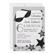 Black & White Movie Star Sunglasses & Stars