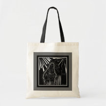 Black & White Nativity Christmas Tote Bags