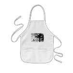 Black & White Nevermore Raven Silhouette Tree Apron