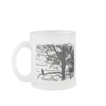 Black & White Nevermore Raven Silhouette Tree Mug